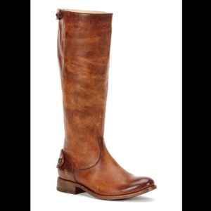 FRYE Melissa Button Back Zip {brown} 7.5